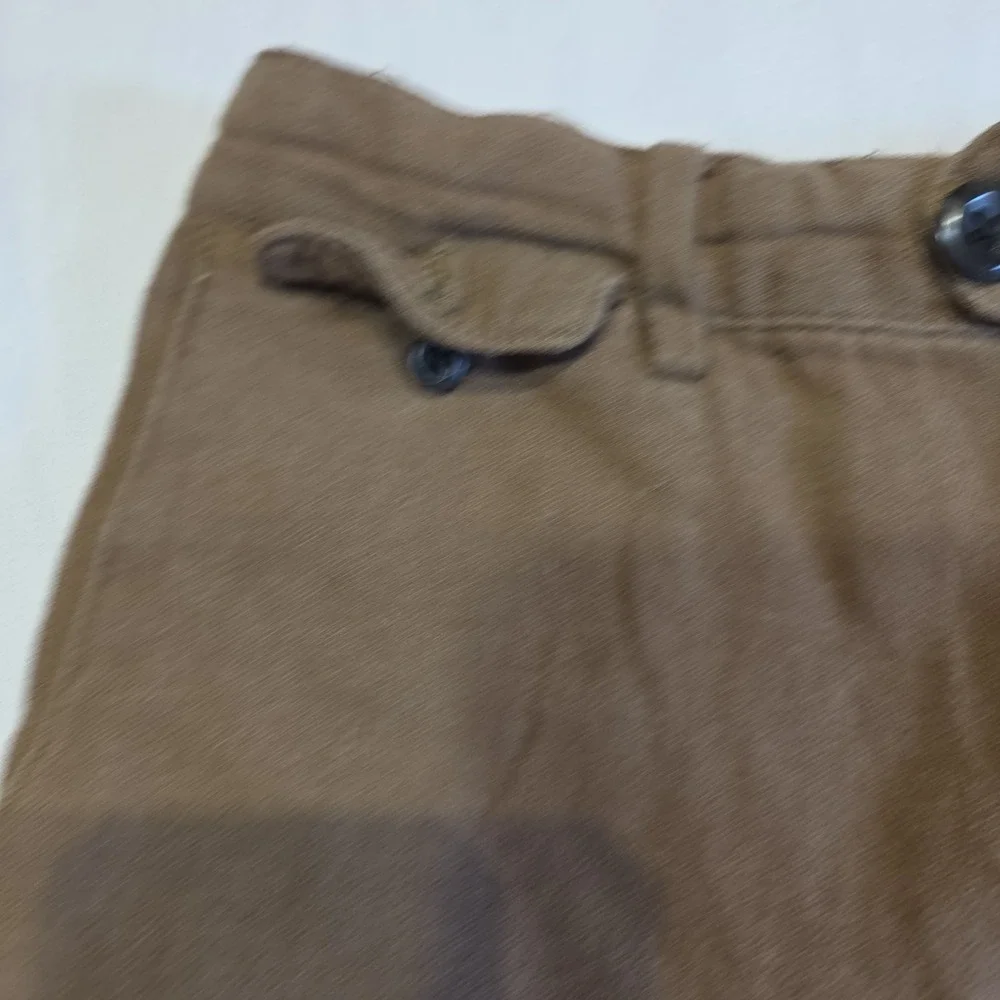 Banana Republic Mens Linen Blend Shorts Brown Size 29 Flat Front Chino Casual